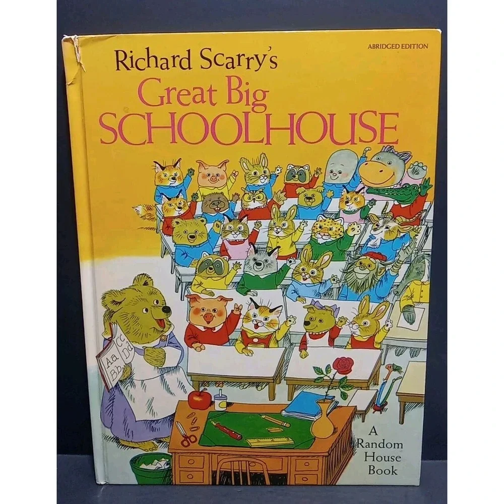 Great Big‎ Schoolhouse by Richard Scarry HB Vintage 1979 Large Children's book